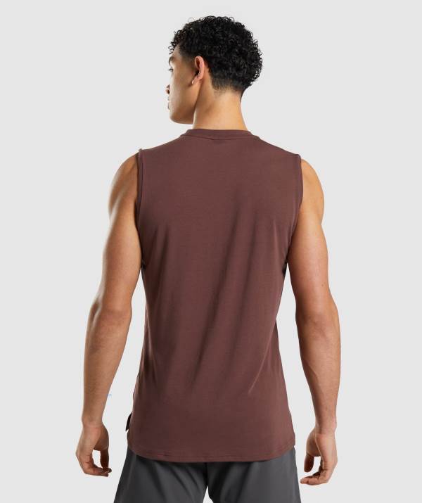 Panske Tielko Gymshark Studio Amplify Ruzove Hnede | BY0719265